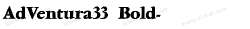 AdVentura33 Bold字体转换